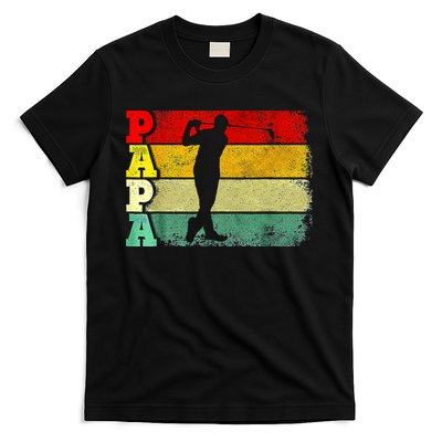 Father's Day Golf Papa Retro Vintage Golf Dad Father Gift For Dad T-Shirt