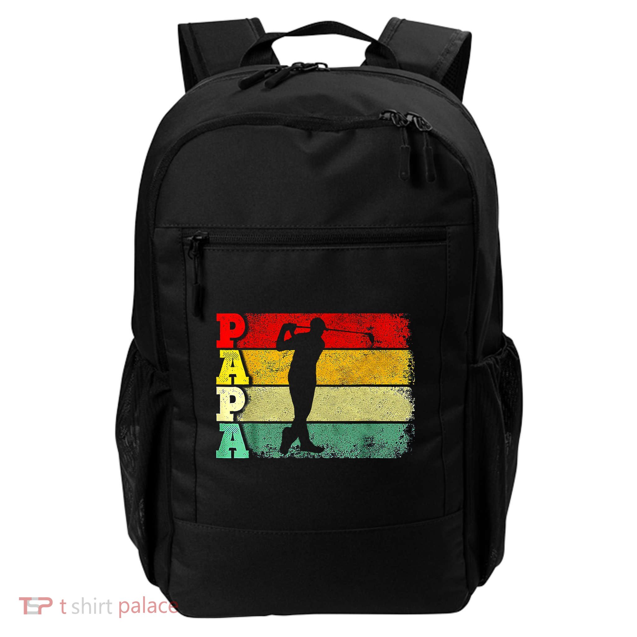 Father's Day Golf Papa Retro Vintage Golf Dad Father Gift For Dad Backpack