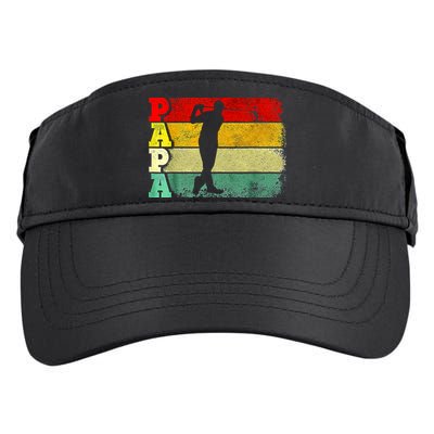 Father's Day Golf Papa Retro Vintage Golf Dad Father Gift For Dad Adult Drive Performance Visor