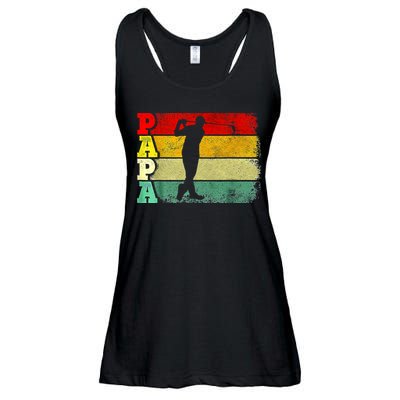 Father's Day Golf Papa Retro Vintage Golf Dad Father Gift For Dad Ladies Essential Flowy Tank