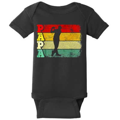 Father's Day Golf Papa Retro Vintage Golf Dad Father Gift For Dad Baby Bodysuit