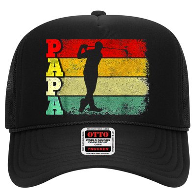 Father's Day Golf Papa Retro Vintage Golf Dad Father Gift For Dad Trucker Hat