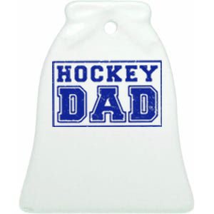 Father's Day Gift Funny Hockey Dad Ceramic Bell Ornament