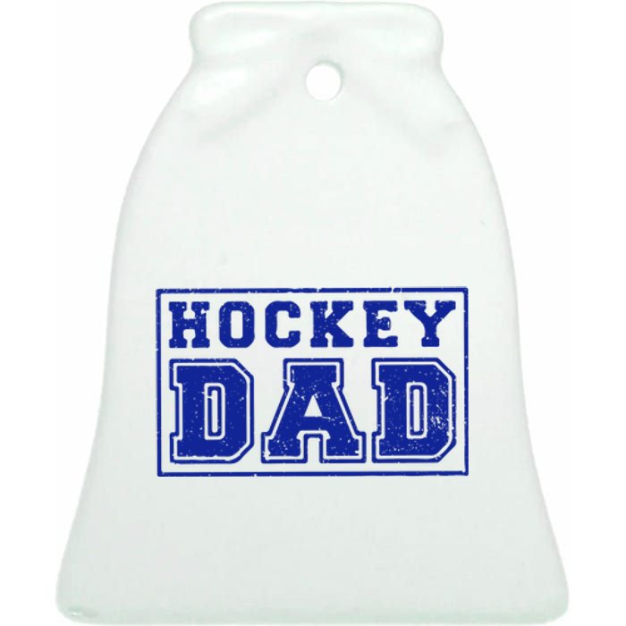 Father's Day Gift Funny Hockey Dad Ceramic Bell Ornament