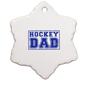 Father's Day Gift Funny Hockey Dad Ceramic Star Ornament