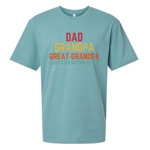 Fathers Day Gift from GrandKid Dad Grandpa Great Grandpa Sueded Cloud Jersey T-Shirt