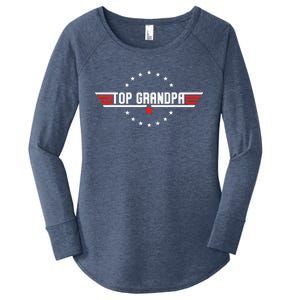 Fathers Day Gift Grandpa Gift From Grand Son Daughter Women's Perfect Tri Tunic Long Sleeve Shirt