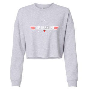 Fathers Day Gift Grandpa Gift From Grand Son Daughter Cropped Pullover Crew