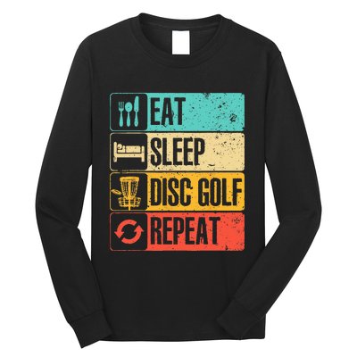 Funny Disc Golf Art For  Golf Player Disc Golfers Long Sleeve Shirt