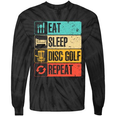 Funny Disc Golf Art For  Golf Player Disc Golfers Tie-Dye Long Sleeve Shirt