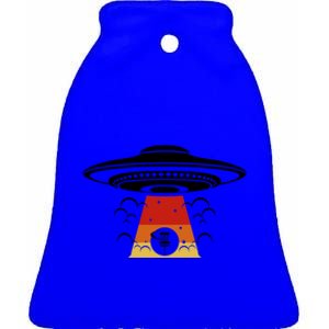 Funny Disc Golf Sports Gift Frisbee Golfing Alien Godsend Gift Ceramic Bell Ornament