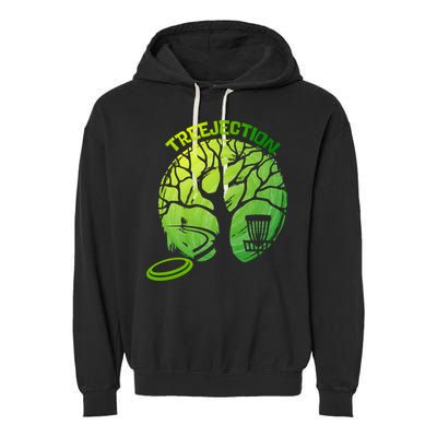 Funny Disc Golf Graphic Tree Gift Garment-Dyed Fleece Hoodie