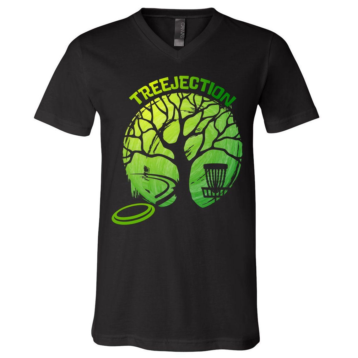 Funny Disc Golf Graphic Tree Gift V-Neck T-Shirt