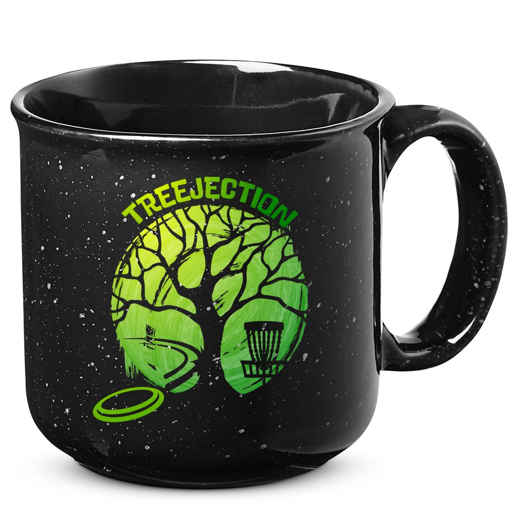 Funny Disc Golf Graphic Tree Gift 15oz Campfire Ceramic Mug