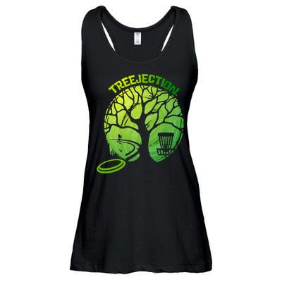 Funny Disc Golf Graphic Tree Gift Ladies Essential Flowy Tank