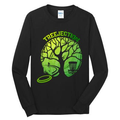 Funny Disc Golf Graphic Tree Gift Tall Long Sleeve T-Shirt