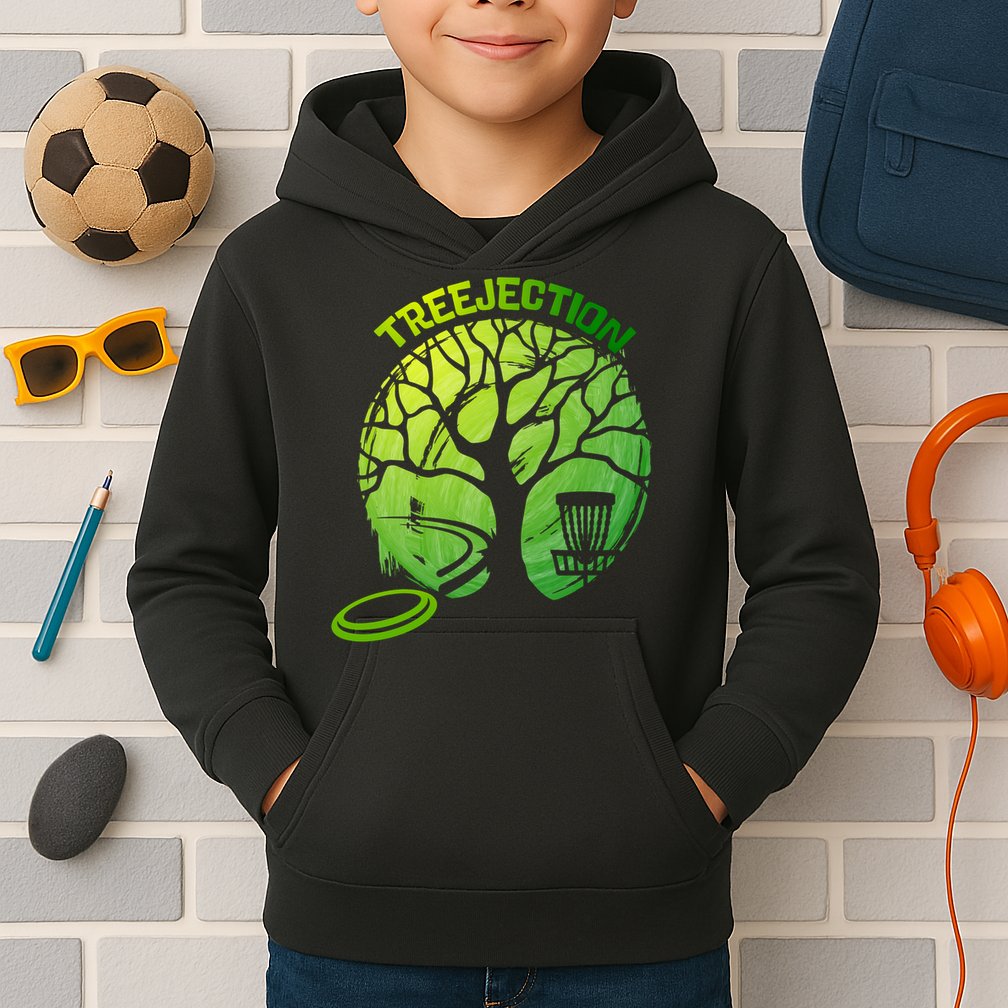 Funny Disc Golf Graphic Tree Gift Kids Hoodie