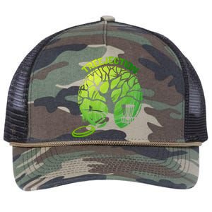 Funny Disc Golf Graphic Tree Gift Retro Rope Trucker Hat Cap