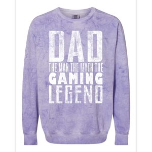 Fathers Day Gaming Legend For Dad Who Games Video Gamer Dad Meaningful Gift Colorblast Crewneck Sweatshirt