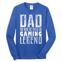 Fathers Day Gaming Legend For Dad Who Games Video Gamer Dad Meaningful Gift Tall Long Sleeve T-Shirt