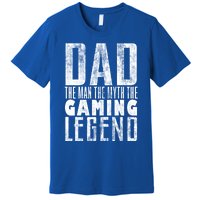 Fathers Day Gaming Legend For Dad Who Games Video Gamer Dad Meaningful Gift Premium T-Shirt