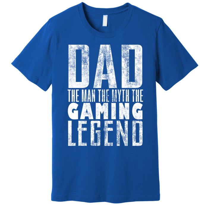 Fathers Day Gaming Legend For Dad Who Games Video Gamer Dad Meaningful Gift Premium T-Shirt