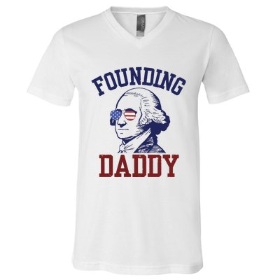 Founding Daddy George Washington V-Neck T-Shirt