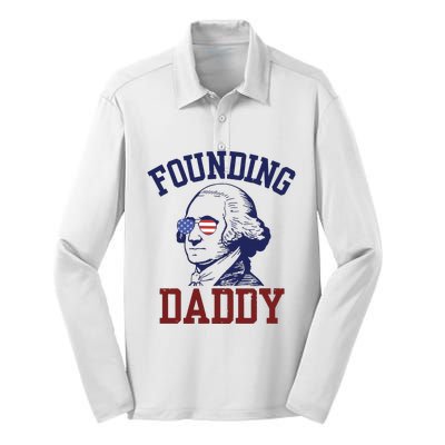 Founding Daddy George Washington Silk Touch Performance Long Sleeve Polo