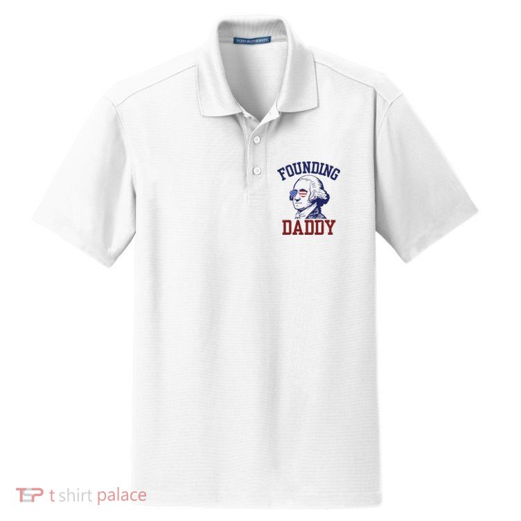 Founding Daddy George Washington Dry Zone Grid Polo