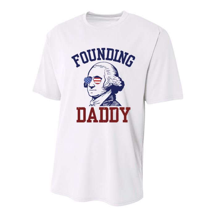 Founding Daddy George Washington Youth Performance Sprint T-Shirt