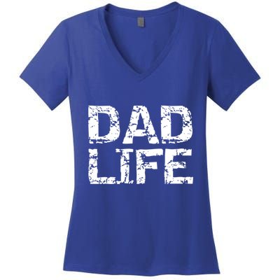 FatherS Day Gift For New Dads From Distressed Dad Life Gift Women's V-Neck T-Shirt