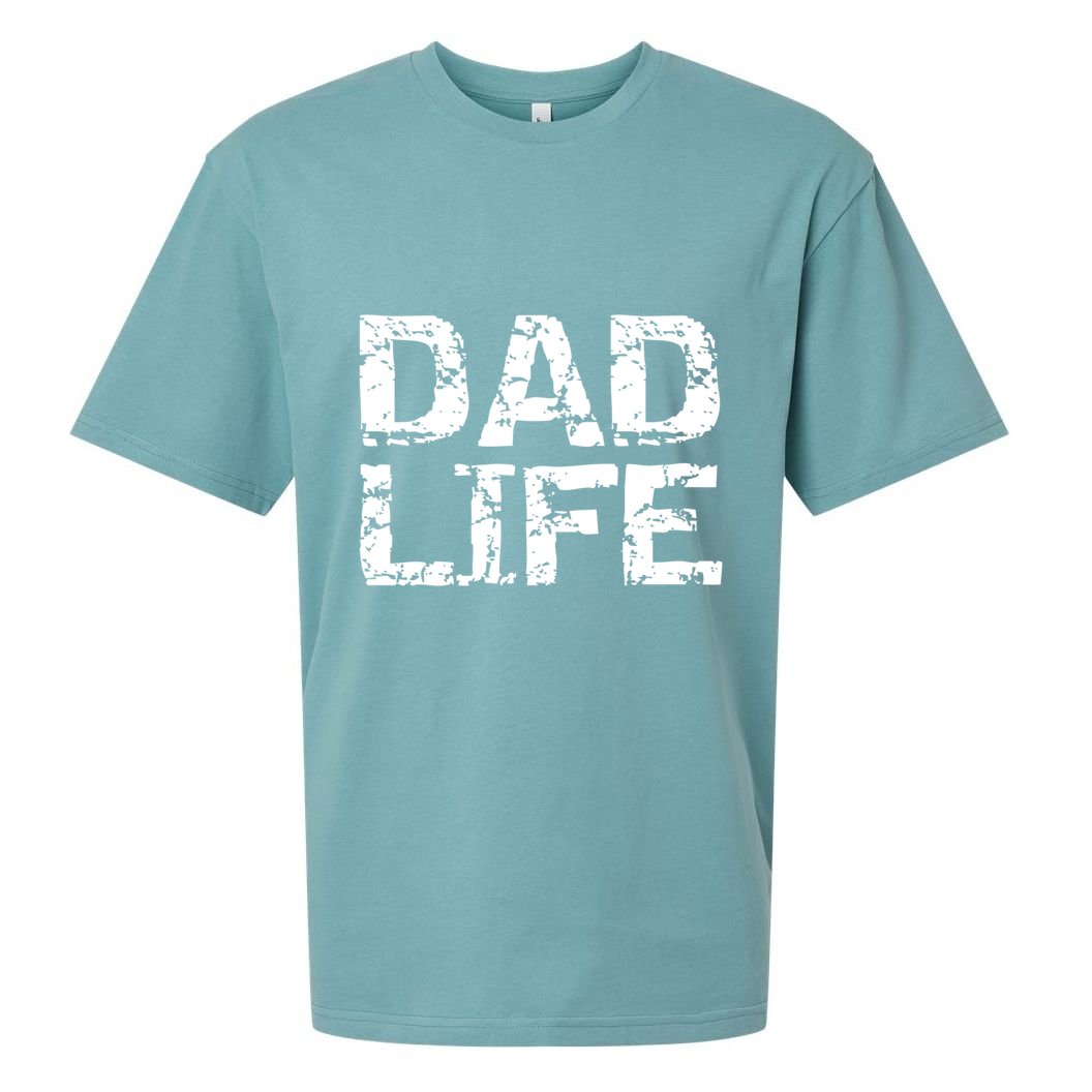 FatherS Day Gift For New Dads From Distressed Dad Life Gift Sueded Cloud Jersey T-Shirt