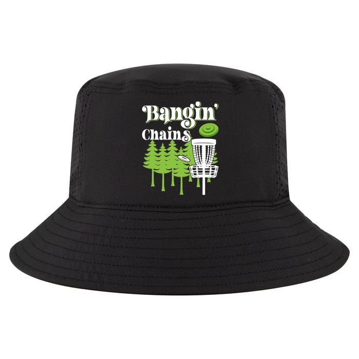 Funny Disc Golf Player Saying I Bangin' Chains Cool Comfort Performance Bucket Hat
