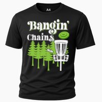 Funny Disc Golf Player Saying I Bangin' Chains Cooling Performance Crew T-Shirt
