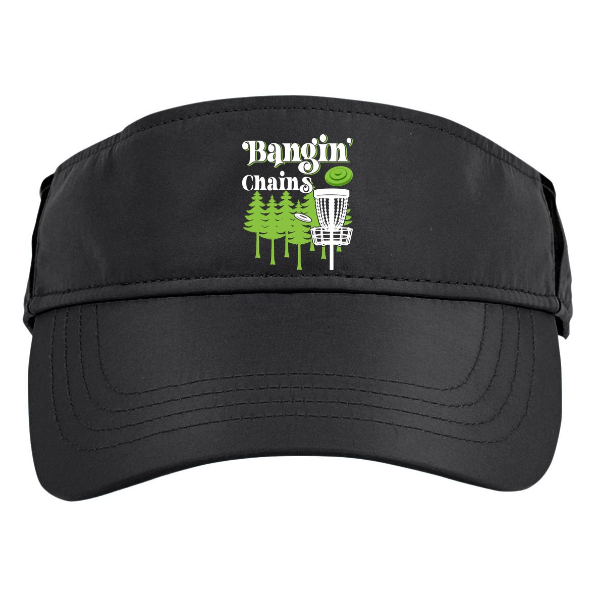 Funny Disc Golf Player Saying I Bangin' Chains Adult Drive Performance Visor