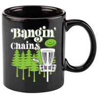 Funny Disc Golf Player Saying I Bangin' Chains 11oz C Handle Ceramic Mug