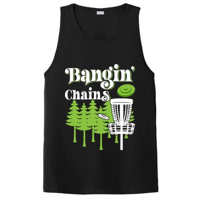 Funny Disc Golf Player Saying I Bangin' Chains PosiCharge Competitor Tank