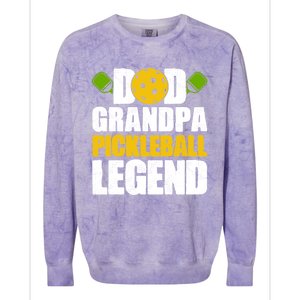 Fathers Day Grandpa Pickleball Dad Grandpa Pickleball Legend Meaningful Gift Colorblast Crewneck Sweatshirt