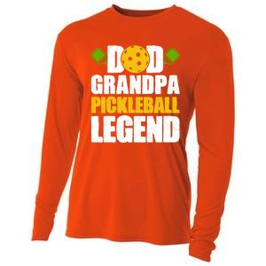 Fathers Day Grandpa Pickleball Dad Grandpa Pickleball Legend Meaningful Gift Cooling Performance Long Sleeve Crew