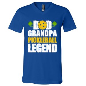 Fathers Day Grandpa Pickleball Dad Grandpa Pickleball Legend Meaningful Gift V-Neck T-Shirt