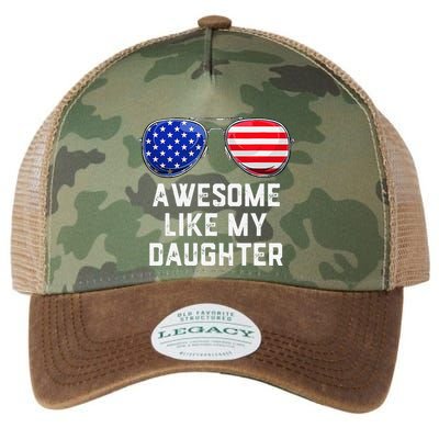 Fathers Day Gift Funny Dads Awesome Like My Daughter Legacy Tie Dye Trucker Hat