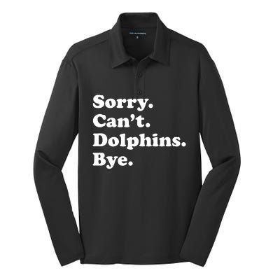 Funny Dolphin Gift For Or Silk Touch Performance Long Sleeve Polo