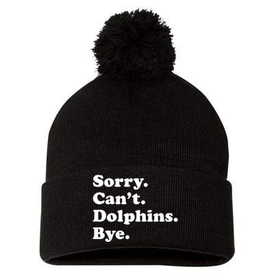 Funny Dolphin Gift For Or Pom Pom 12in Knit Beanie