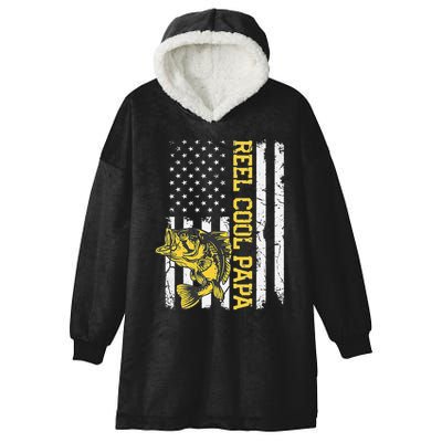 Fathers Day Gifts Funny Fishing Reel Cool Papa Dad Joke (1) Hooded Wearable Blanket