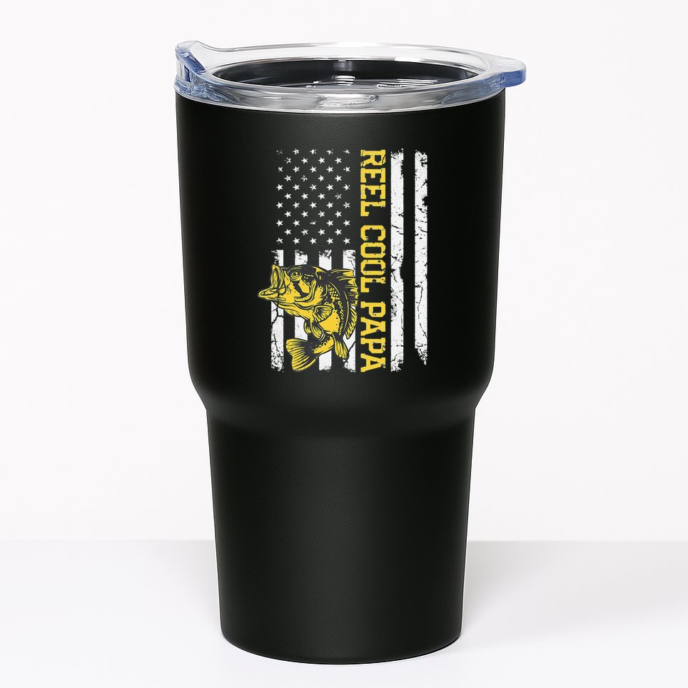 Fathers Day Gifts Funny Fishing Reel Cool Papa Dad Joke (1) Tumbler