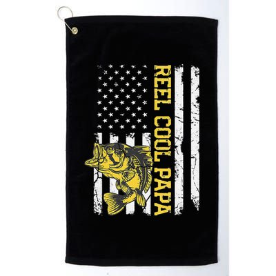 Fathers Day Gifts Funny Fishing Reel Cool Papa Dad Joke (1) Golf Towel