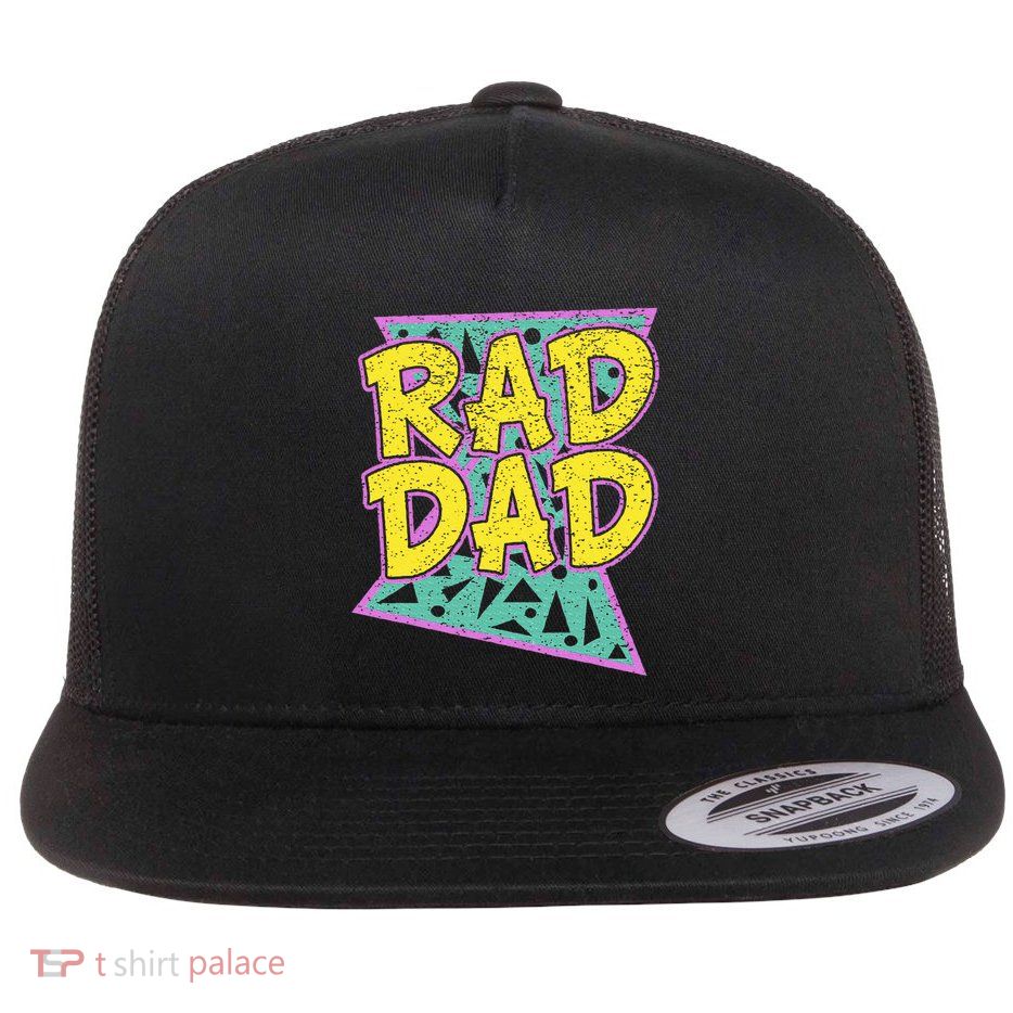 Fathers Day Gift For Daddy Rad Dad Flatbill Hat