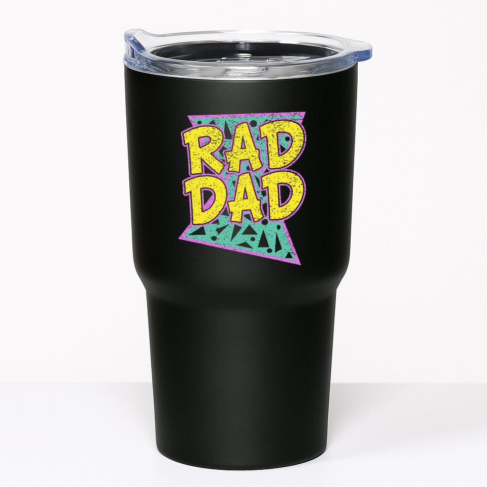 Fathers Day Gift For Daddy Rad Dad Tumbler