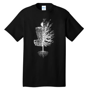 Funny Disc Golf Basket Tree Frisbee Golf Course Tall T-Shirt