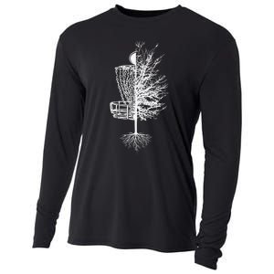 Funny Disc Golf Basket Tree Frisbee Golf Course Cooling Performance Long Sleeve Crew